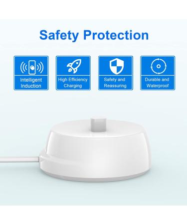 BOLUX-JS Electric Toothbrush Charger for Oral B Braun Type 3757 - UK Plug for Pro 2500N iO 4n/5n/6, Pro 600, Kids/Genius/Smart Series - White Charger - Buy Online on GoSupps.com