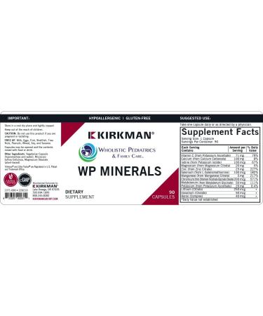 Kirkman WP Minerals 90 Vegetarian Capsules - Comprehensive Mineral Supplement for Nutrient Deficiency - Buy Online on GoSupps.com