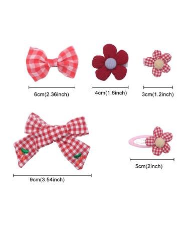 Petunny Cute Flower Hair Clips for Girls - 10Pcs Fully Lined Barrette Accessories for Kids (Random Color) - Buy Online on GoSupps.com
