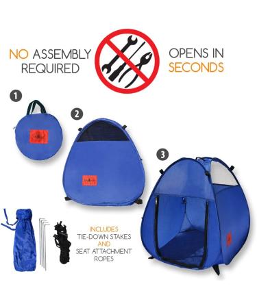 MyDeal Pop Up Pet House in a Bag - Portable Play Pen with 3 Net Windows and Zipper Door for Dogs, Cats, Rabbits - Shelter and Safety on the Go - Buy Online on GoSupps.com