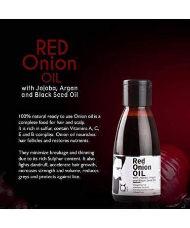 Qraa Red Onion Oil with Jojoba Argan & Black Seed Oil - 100 ml | Nourish Hair & Promote Growth | International Shipping Available - Buy Online on GoSupps.com