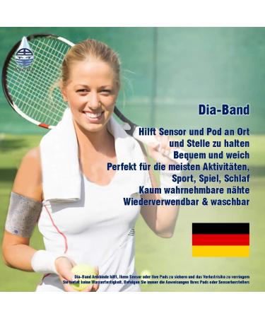 Dia Band - Comfortable Lace Glucose Sensor Protective Bracelet for Freestyle Libre Medtronic Dexcom Omnipod | Reusable Diabetic Band XL (31-34 cm) - Buy Online on GoSupps.com