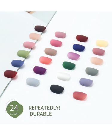 576Pcs Matte Short Press on Nails | Full Cover Acrylic False Nails - 24 Color Options | Nail Salon Art DIY for Women - Buy Online on GoSupps.com