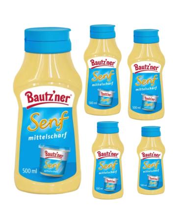 Medium sharp mustard 500ml x 5 pieces