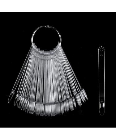 Rnitle Transparent Nail Swatches Sticks - 50 Piece Fan-shaped Board for Nail Polish Display and Practice - Clear Nail Colour Display - Buy Online on GoSupps.com