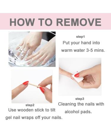 Semi Cured Gel Nails Strips 20 Stickers Nail Wraps Soft Long Lasting Self-Adhesive Gel Nail Stickers Waterproof Salon-Quality Gel Nail Strips for Nails French Tip Manicure UV/LED Lamp Required - Buy Online on GoSupps.com
