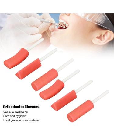 Portable Orthodontic Pacifiers with Flexible Leveling Shell - Professional Silicone Packaging 6 Pack - Tasty Red Strawberry Flavor - Buy Online on GoSupps.com