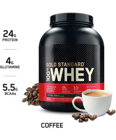 Gold Standard 100% Whey Protein Powder | Whey Protein Isolate Sourced | 24g Protein 5.5g BCAAs 11g EAAs | Low Carb Low Sugar Gluten Free | 71 Servings 5LB (Mocha Cappucino) Mocha Cappucino 5LB - Buy Online on GoSupps.com