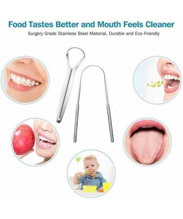 Stainless Steel Tongue Cleaner & Scraper - Ultimate Oral Hygiene Tool for Fresh Breath - Effective Mucosal Cleaning - Buy Online on GoSupps.com