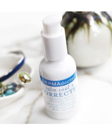 DERMAdoctor Calm Cool + Corrected Bakuchiol Retinol Alternative Serum for Sensitive Skin | Anti-Aging Fine Lines Wrinkles Brightening | 1.01 oz - International Shipping Available - Buy Online on GoSupps.com