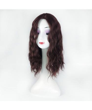 Cloud Wavy Full Head Wear Topper 18x18cm Middle Part Synthetic Head Top Replacement Wig Free Part Clip in Thick Hairpiece (45cm Dark Brown) - Buy Online on GoSupps.com