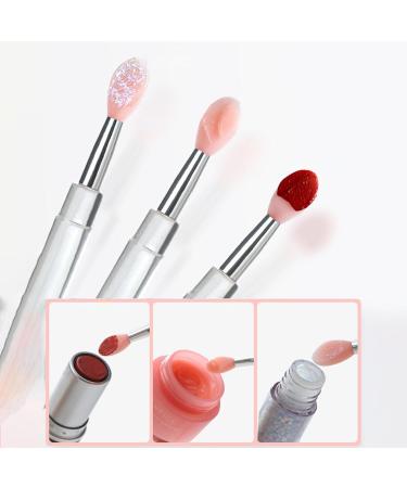 Manolyee Silicone Lip Brush Applicator Silicone Lip Brushes Tool Portable | Silicone Lip Brush Lip Gloss Balm Applicator Eyeshadow Lip Scrub Brush Applicator Lip Applicators - Buy Online on GoSupps.com