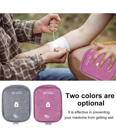 Buy HioQFR 2PCs Portable Medicine Bag - Travel Pharmacy Pocket Small Emergency Kit for Home Office & Outdoor - Gray & Purple - Buy Online on GoSupps.com