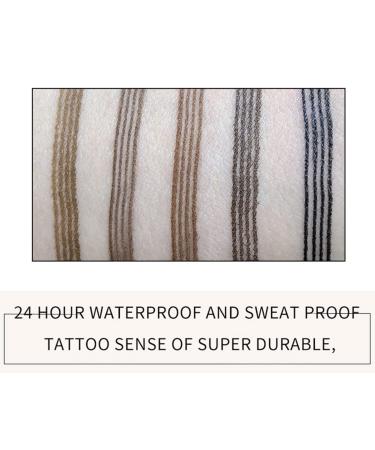 AKARY Tattoo Eyebrow Pen - 4-Fork Liquid Pencil, Micro-Fork Tip Applicator, 3D Natural Wild Eyebrow Maker, Waterproof & Sweat-Proof - Dark Brown - Buy Online on GoSupps.com