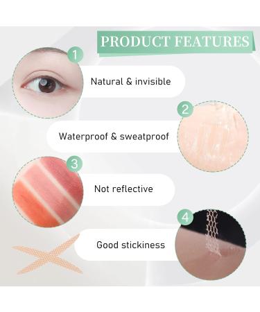 Invisible Eyelid Lift Strips - 240pcs Natural Fiber Eye Tapes for Hooded Droopy Uneven Mono-eyelids - Buy Online on GoSupps.com