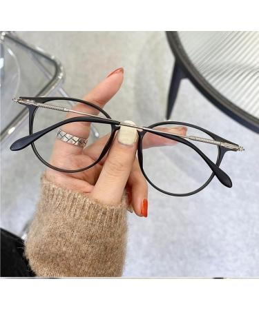 Buy Retro Blue Light Blocking Oval Reading Glasses +300 | Presbyopic Computer Readers for Fatigue Relief - International Shipping Available - Buy Online on GoSupps.com