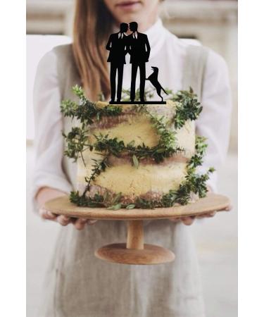 Same Sex Gay Wedding Cake Topper - Anniversary Decoration Cake Topper-Mr and Mr Wedding Cake Topper - Buy Online on GoSupps.com