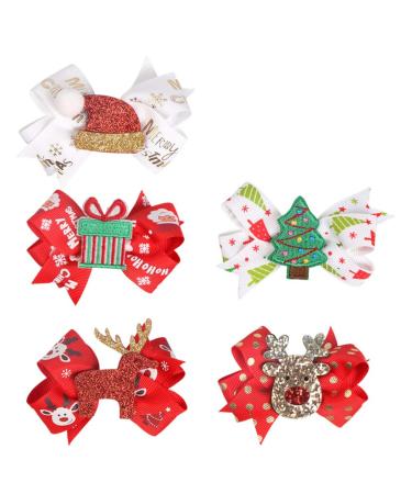 Minkissy 5pcs Christmas Hair Clips - Sequin Santa Hat & Moose Barrettes | Perfect Holiday Hair Accessories & Gifts - Buy Online on GoSupps.com