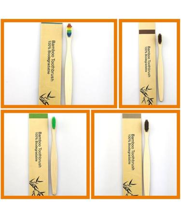 Buy Minkissy 10pcs Bamboo Toothbrushes - Soft Bristles & Natural Bamboo Charcoal for Eco-Friendly Oral Care - Buy Online on GoSupps.com