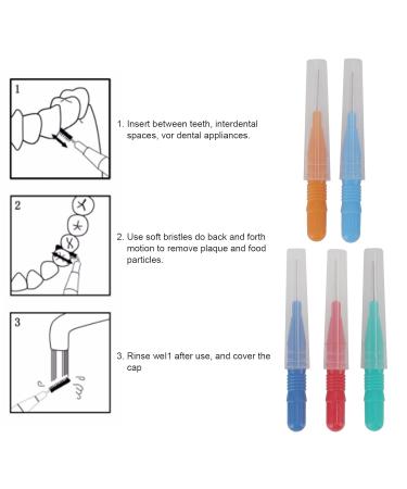 50 Interdental Brushes for Braces | Oral Health Tooth Cleaning Tools - Best for Clean Teeth - Buy Online on GoSupps.com