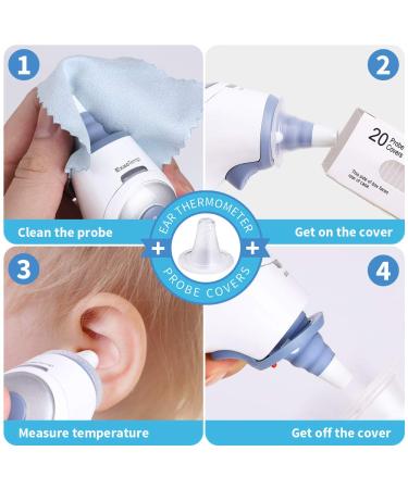 20pcs Ear Thermometer Probe Covers, Disposable Ear Thermometer Refill Caps  Lens Filters For Themometer