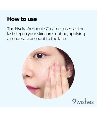 9 Wishes Hydra Ampule Cream 1.7Fl. Oz - Powerful Hydration Facial Moisturizer with Coconut Water for Long-Lasting Moisture | International Shipping Available - Buy Online on GoSupps.com