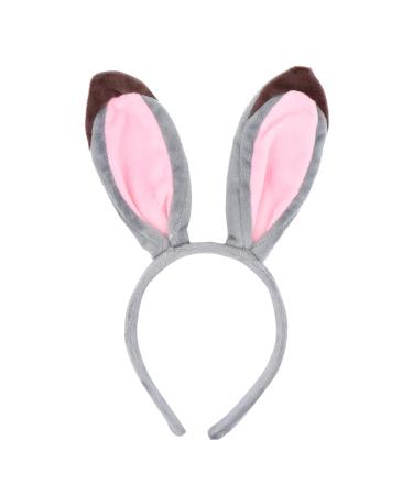 Lurrose Bunny Ears Headband: Cute Easter Plush Rabbit Ears Headband Long Rabbit Ears Headband-Bunny Ears Hairband Cosplay Costume Accessories for Party Favor Decoration Grey