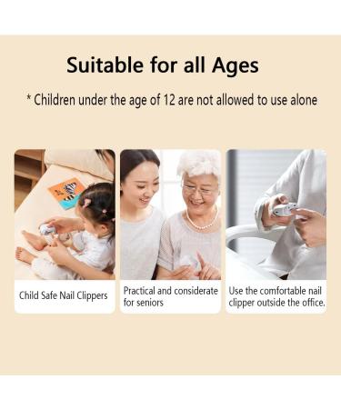 Electric Automatic Nail Clipper with Light & 2 Speeds Fingernail Cutter and File 2 in 1 Design Nail Scraps Storage USB Rechargeable Safety Fingernail Trimmer for Baby Kids Seniors and Adult - Buy Online on GoSupps.com