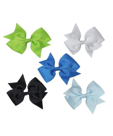 20-Piece Girls' Hair Clip Set - Soft Satin Ribbon and Metal Construction - Assorted Colors - Buy Online on GoSupps.com
