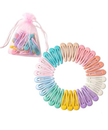 Snap hair clips 30 pieces of non -slip metal hair clip hair clip bb hair pin hair accessories for children women girls (mixed color A.)