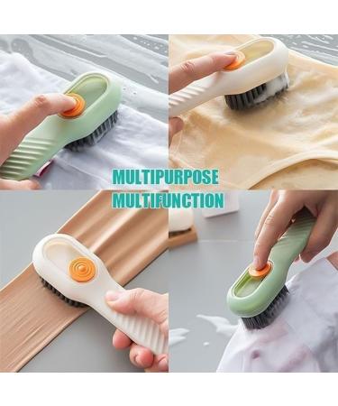 2 in 1 Multifunction Cleaning Brush Cleaning Brush with Soap Dispenser for Shoes Cleaning with Encrypted Soft Hair Ergonomic Non-Slip Handle Press Out Liquid Laundry Brush (D 1PCS) D 1PCS - Buy Online on GoSupps.com