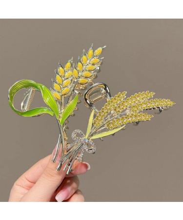 Alloy Hair Claws Clip Wheat Spike Hair Claw Elegant Ponytail Claw Clip Non-Slip Hair Catch Barrette Fashion Hair Accessories Style2 - Buy Online on GoSupps.com