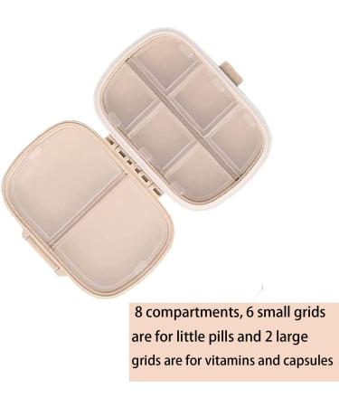 4 Pack Travel Pill Organizer - 8 Compartments Moisture-Proof & Portable Daily Medicine Case for Vitamins & Supplements - Buy Online on GoSupps.com