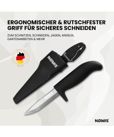 N mis Fishing Knife - 10 cm Stainless Steel Blade | Multi-Use Garden & Carving Knife | Durable Outdoor Knife with Quiver | Affordable & Sharp - Buy Online on GoSupps.com