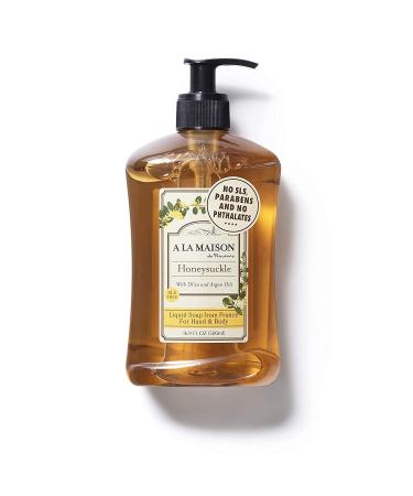 A La Maison Honeysuckle Liquid Hand Soap 16.9 fl oz (3 Pack) - Moisturizing Natural Hand Wash Triple French Milled - Gentle on Hands - Buy Online on GoSupps.com