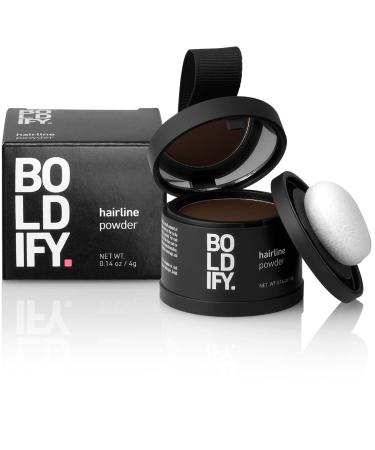 BOLDIFY Hairline Powder Instantly Conceals Hair Loss  Root Touch Up Hair Powder  Hair Toppers for Women & Men  Hair Fibers for Thinning Hair  Root Cover Up  Stain-Proof 48 Hour Formula (Ash Brown)