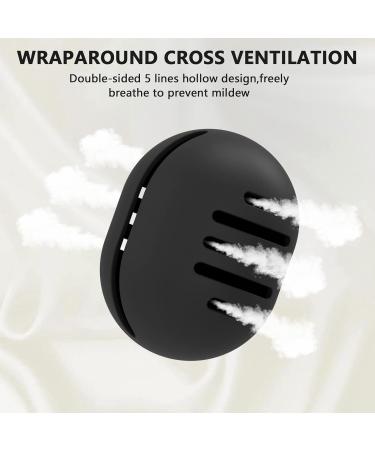 Fauxomor 3-Pack Makeup Sponge Holder Set - Breathable Silicone Beauty Blender Travel Bag for All Sizes - Sustainable Portable Tool in Gray Black & Coffee - Buy Online on GoSupps.com