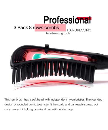 3 Pack Hair Detangler Brush for Afro Textured Hair | Detangling Brush for Natural Hair | Exfoliating Scalp Brush | 3 Count Set - Buy Online on GoSupps.com