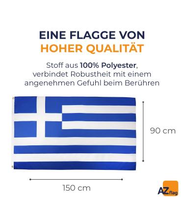 Buy High-Quality Greece Flag 150x90cm - Unique Greek Flag by AZ FLAG - International Shipping Available - Buy Online on GoSupps.com