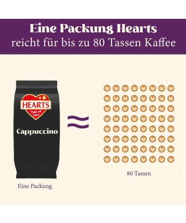 Hearts Cappuccino Mix 6 x 1kg Sample Pack (Viennese Mix Irish Cream Amaretto Caramel White and with a Fine Cocoa Note) - Family Pack - Buy Online on GoSupps.com