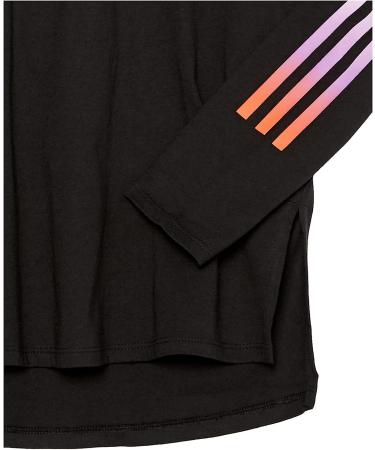adidas Girls' Long Sleeve Hooded T-Shirt - Black/Multicolor - Size Large (14) - Buy Online on GoSupps.com