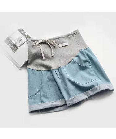 Maternity Denim Shorts for Summer | Elastic & Breathable | Dark Blue | Size M - Buy Online on GoSupps.com