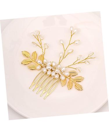 DOITOOL Hair Accessories Comb Pearl Hair Ties Hair Decorations Headdress Rhinestone Barrettes Rhinestone Hair Clip Wedding Decoration Pearl Beaded Headband Manual Bride Hair Comb - Buy Online on GoSupps.com
