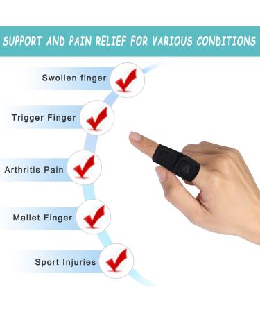 Vertelife Neoprene Finger Sleeves (2-Pack) for Arthritis Pain Relief & Joint Support - Soft Comfortable Protection for Sports Injuries - Buy Online on GoSupps.com