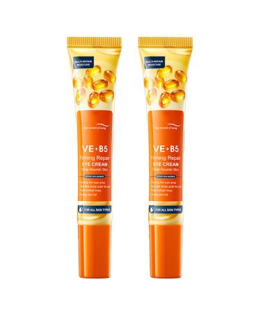 Krmspe 2PC Repair Eye Cream for Dark Circles and Puffiness Bags Anti Aging Wrinkle Eye Cream with VE & B5 for Women Nourishing Repair Moisturizer Firming & Tightening For All Skin Types