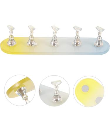 Ipetboom 1 Set Nail Practice Holder Nail Holders for Nail Painting Nail Display for Nail Painting Nail Rest Training Nail Display Diy Display Stands for False Nail Tip Aurora Oval Plastic - Buy Online on GoSupps.com