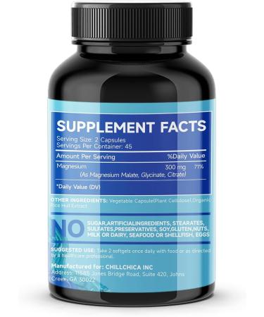 Quitmood Triple Magnesium Complex | 300mg of Magnesium Glycinate Malate & Citrate for Muscles Nerves & Energy | High Absorption | Vegan Non-GMO | 90 Capsules - Buy Online on GoSupps.com