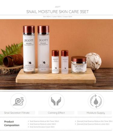 Snail Essence Moisture Skin Care Set - K Beauty Snail Cream Toner & Hydrating Moisturizer - Anti-Aging Formula for Radiant Skin - Buy Online on GoSupps.com