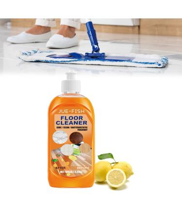 Floor Cleaner Powerful Decontamination Floor Cleaner Multi-purpose Floor Cleaner Liquid with Fresh Lemon Smell Natural Decontamination Cleaner for Cleans Hardwood Tile and Floors (1pcs)