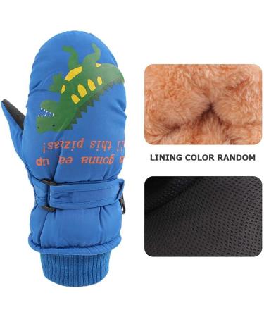 XIAOHAWANG Kids Ski Gloves | Waterproof Dinosaur Mittens for Boys & Girls | Royal Blue | Ages 2-8 - Buy Online on GoSupps.com